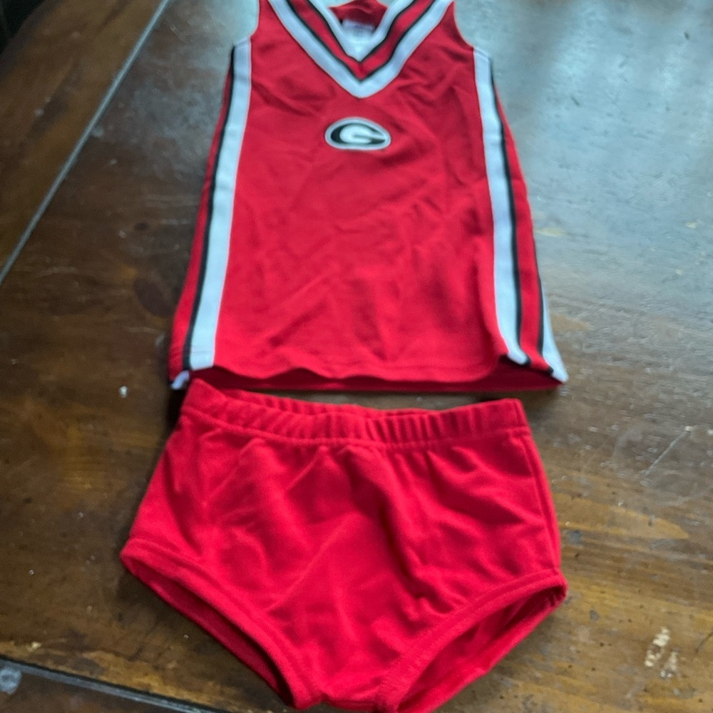 Sara Lynn Togs size 3T Georgia cheerleader set